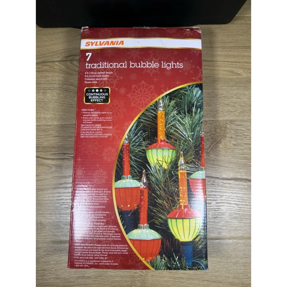 VINTAGE Christmas  Bubble Lamps Complete Set of‎ 7